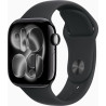 Apple Watch 11 42mm Aluminium Jet Black avec Black Sport Band M/L MEQU4
